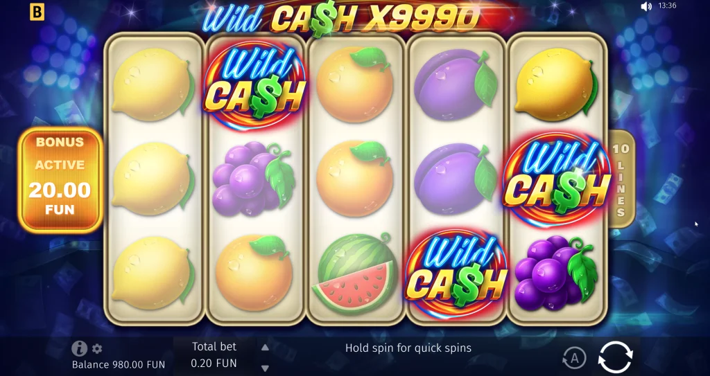 Captura de tela de 16 jogo de caça-níqueis WILD CASH X9990