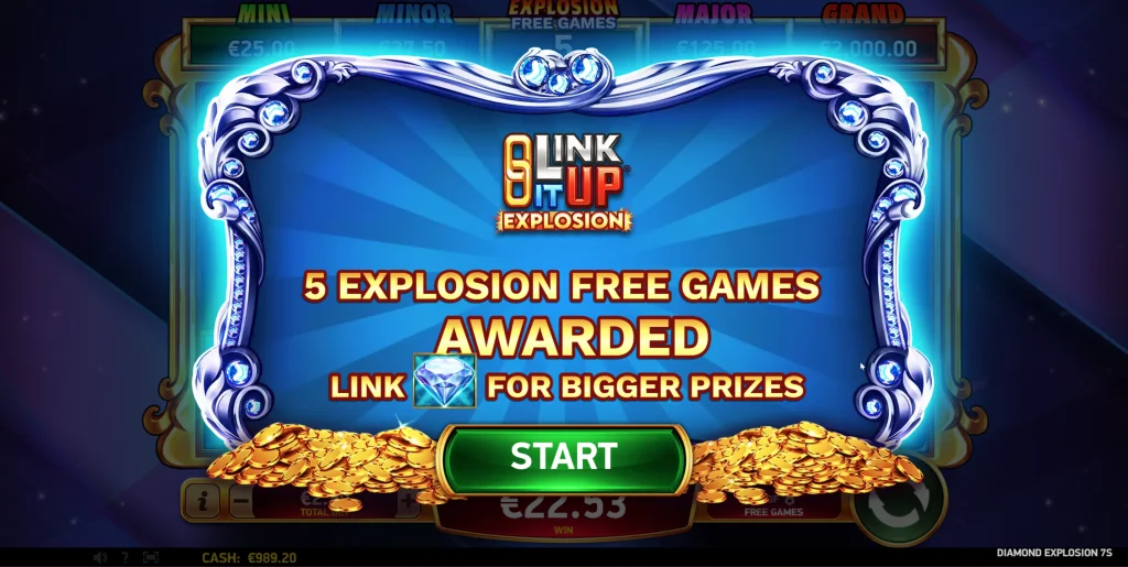 Captura de tela do jogo de slot Diamond Explosion 7s