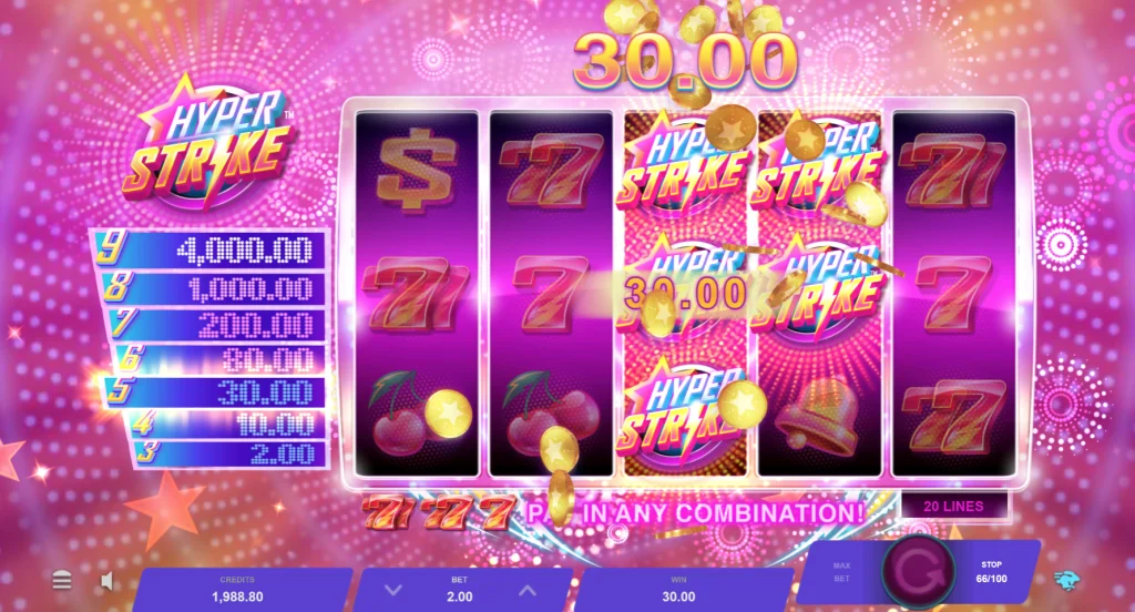 Captura de tela do jogo da slot Hyper Strike