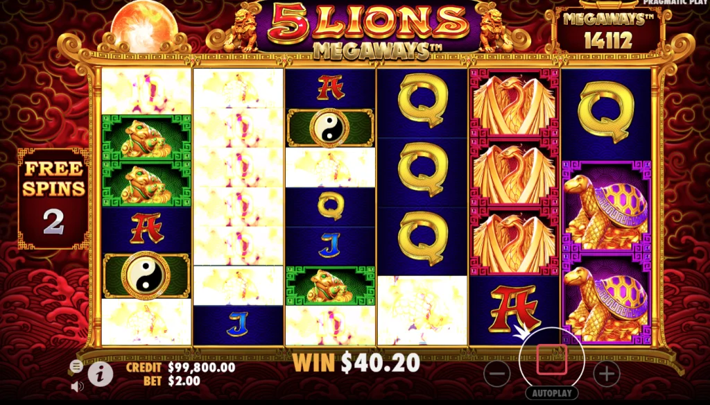 captura de tela do jogo 5 lions megaways